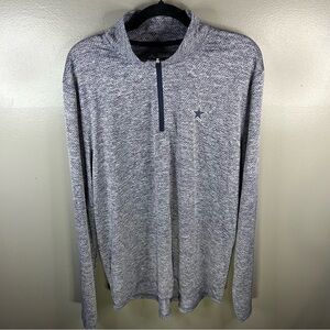 Dallas Cowboys Authentic NFL Football 1/4 Quarter Zip Blue Size Mens Large